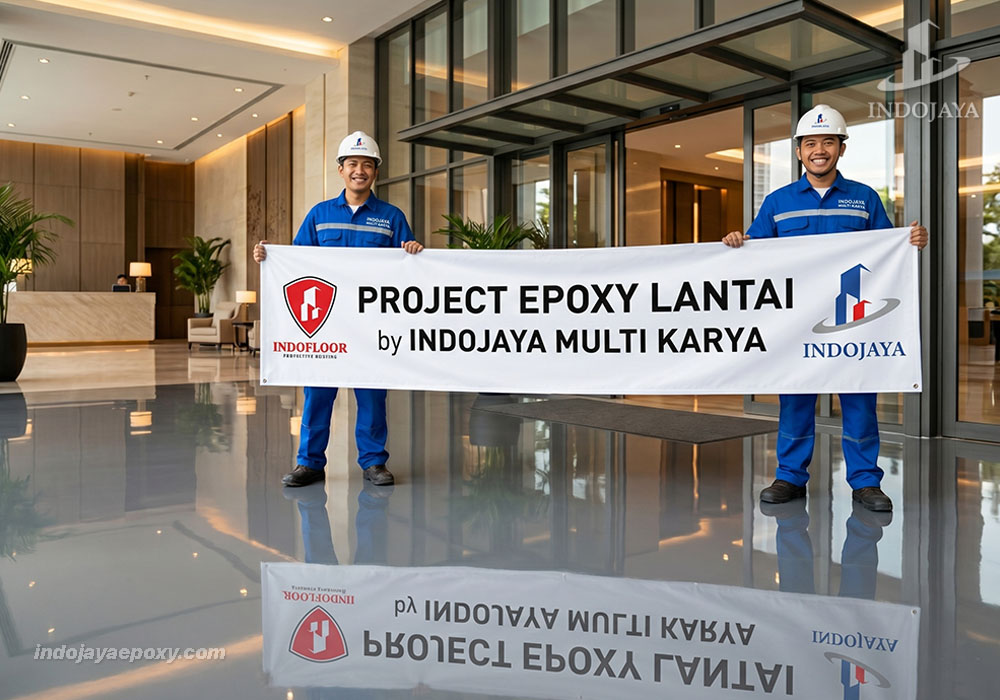Hasil Pekerjaan Pengecatan Epoxy Lantai pada Hotel