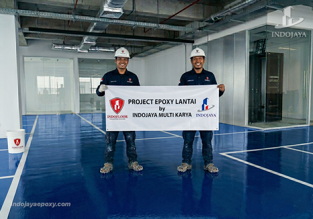 Hasil Pekerjaan Pengecatan Epoxy Lantai pada Kantor by Indojaya