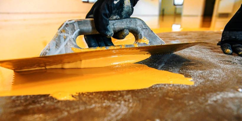 cek ketebalan epoxy lantai