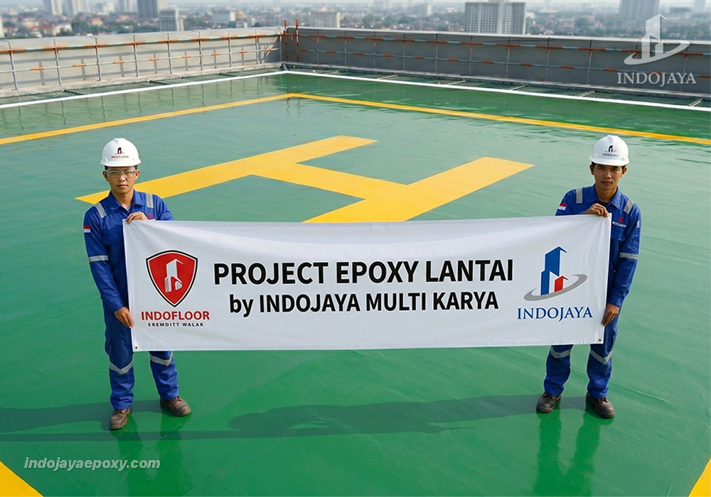Hasil Project Pengecatan Epoxy Lantai Helipad