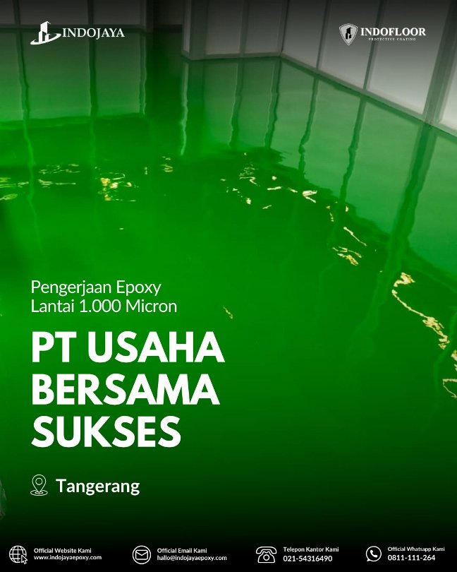 pengerjaan epoxy lantai 1000 micron PT usaha bersama sukses