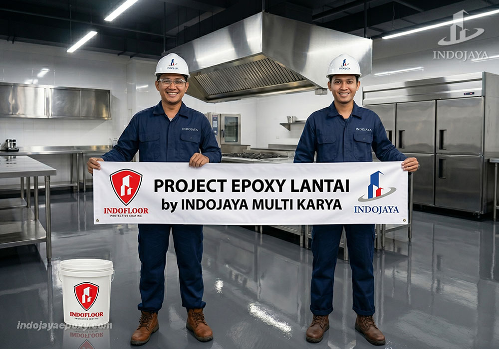 Hasil Pekerjaan Pengecatan Epoxy Lantai Dapur