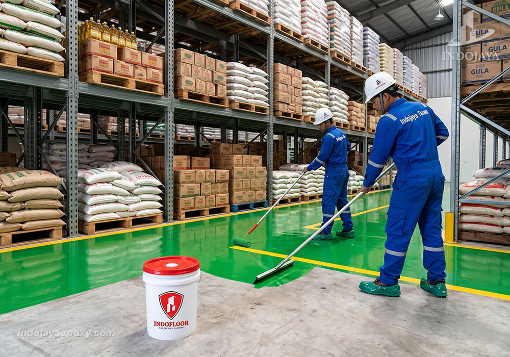 Jasa Epoxy Lantai Gudang Sembako by Indojaya