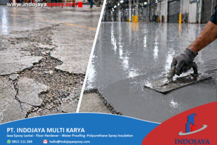 Epoxy Mortar Lantai Solusi Permanen Beton Rusak