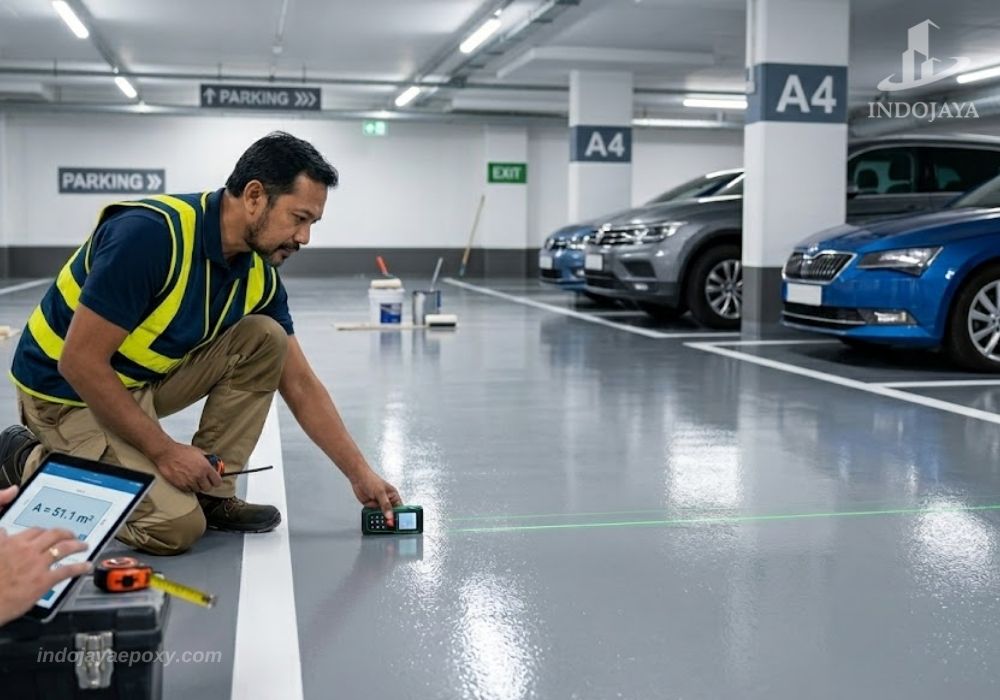 Harga Epoxy Parkiran per m2: Cara Hitung yang Benar Sebelum Minta Penawaran